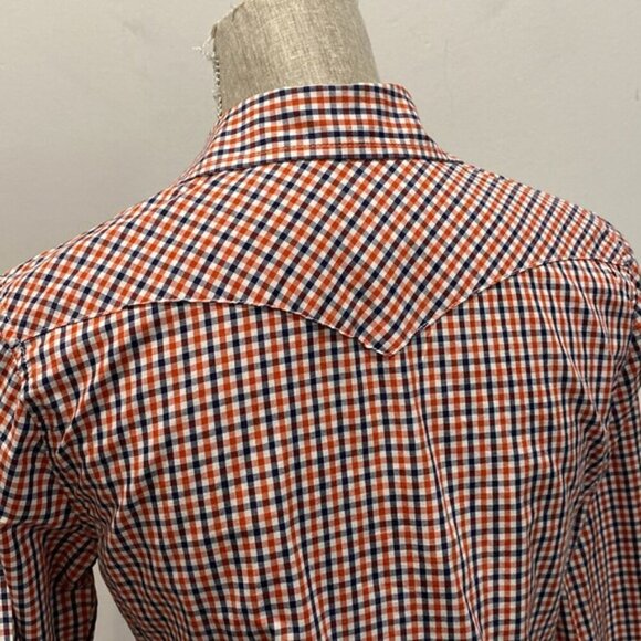 Lucky Brand Western shirt Long Sleeve plaid - Picture 11 of 15